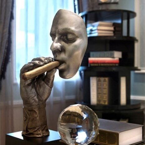 تمثال النحت التجريدي الرجل المدخن ديكور و اكسسوارات