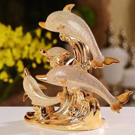 تمثال الدلفين البحري السيراميكي اكسسوارات منزلية