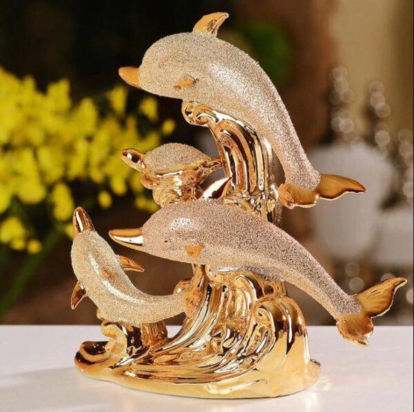 تمثال الدلفين البحري السيراميكي اكسسوارات منزلية