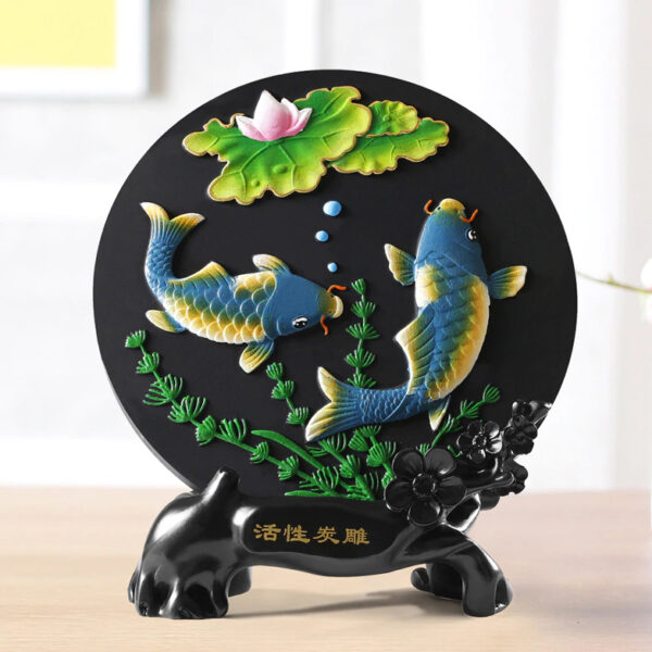 تمثال لوحة السمك الصيني التقليدي اكسسوارات منزلية