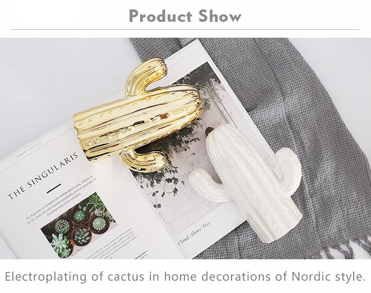 Nordic Simple Ceramics Cactus Decoration Creative Home Piggy bank Living room Bedroom TV cabinet Adornment Gift