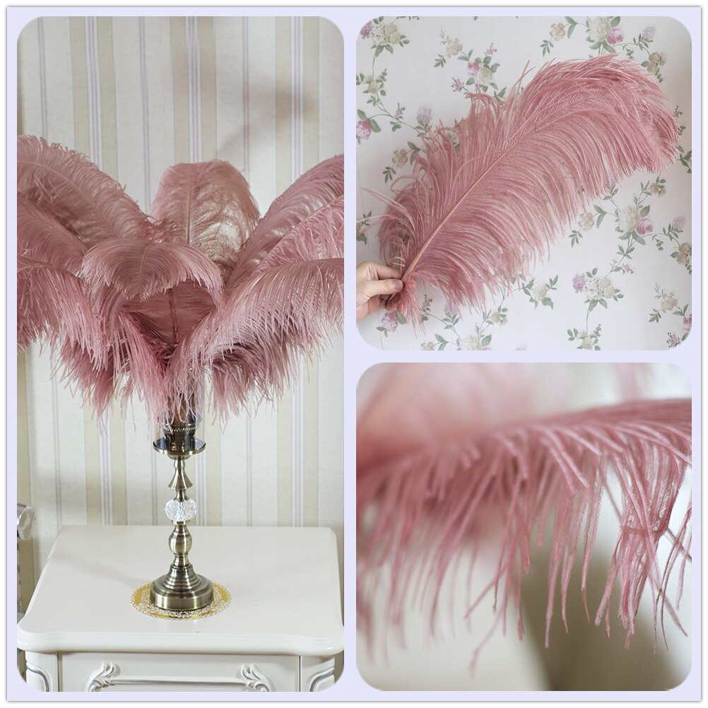 Fashion New Color Feathers Fluffy Ostrich Feathers 45-60cm Large Feathers For Wedding Party Center Pieces Decoration Home Deco