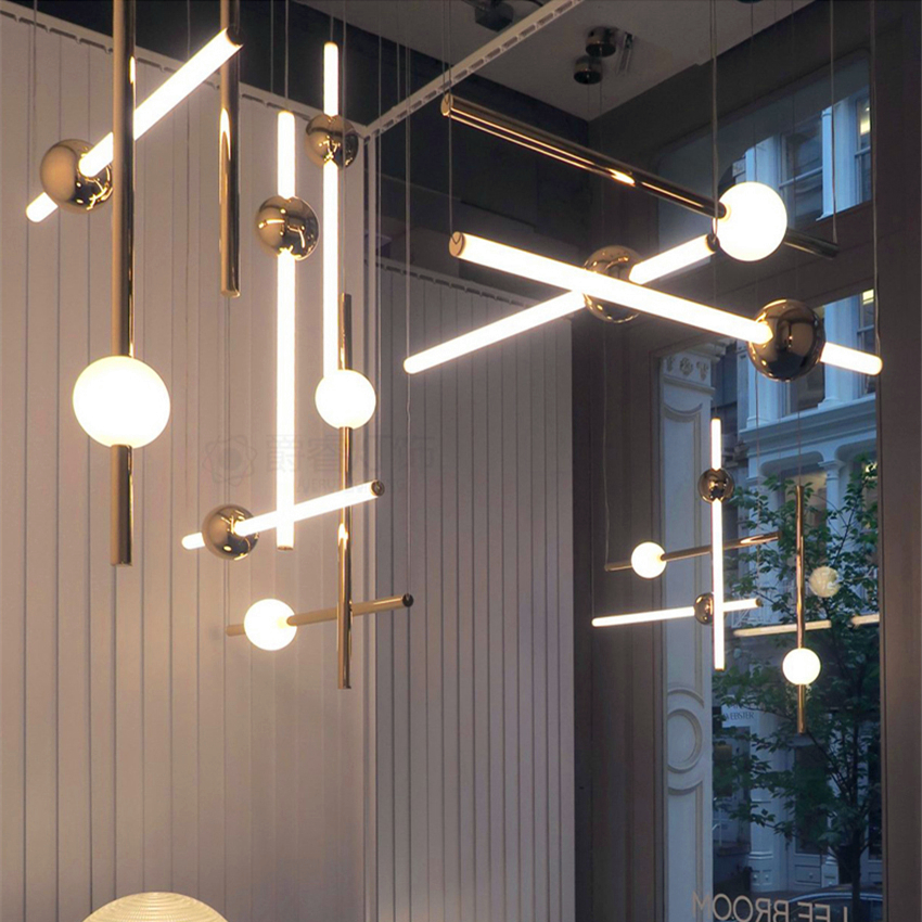Modern Orion Tube Pendant Lights for Living Room Gold Led Hanging Lamp Bedroom Kitchen Home Loft Industrial Decor Light Fixtures