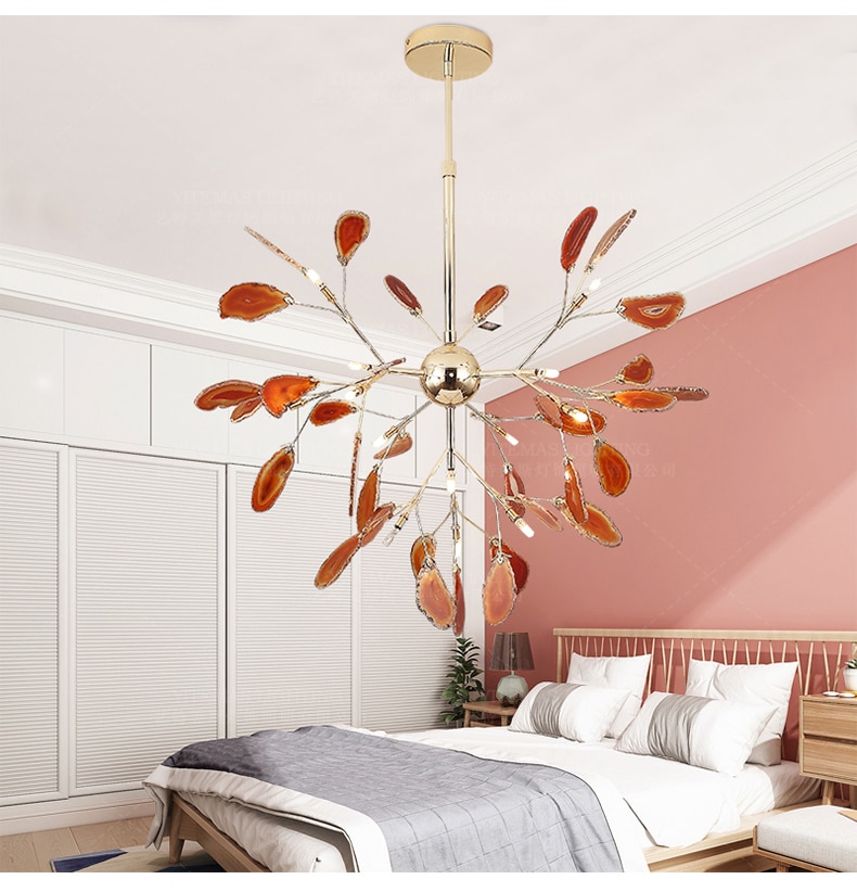 Modern LED Pink chandelier for girls kids room unique italian design purple chandelier in bedroom restaurant decorative lamps