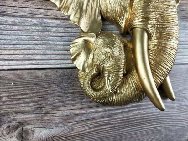 تمثال اكسسوار الفيل الازرق ٢ الذهبي اكسسوارات منزلية