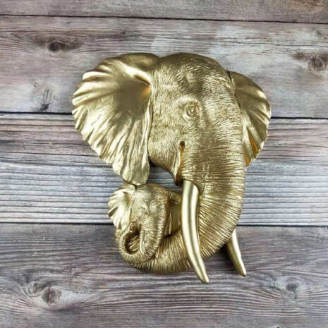 تمثال اكسسوار الفيل الازرق ٢ الذهبي اكسسوارات منزلية