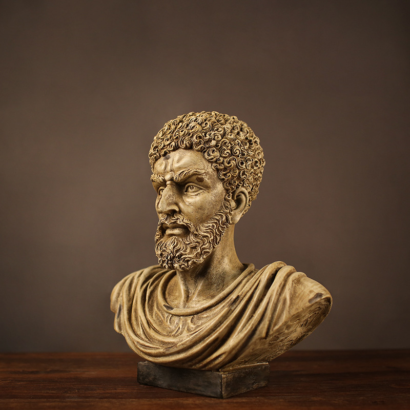 Home Decor Desktop Ornament Accessories Retro Roman Emperor Caracalla Character Sculpture Decor For estatuas de resina griegas