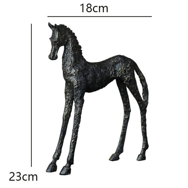 تمثال حصان اسود عربي اكسسوارات منزلية
