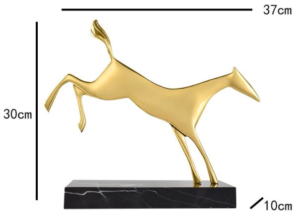 تمثال اكسسوار حصان طروادة الذهبي اكسسوارات منزلية