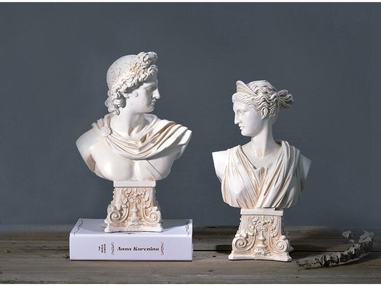 Nordic Resin Character Sculpture Venus Ornament Retro Carving Goddess Statues Decoration Craft Home Study Sketch Model Figurines