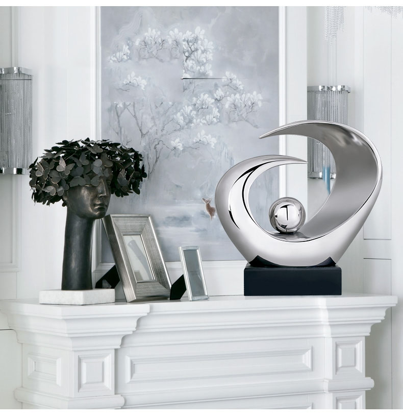 Excellent Modern Sculpture Delicate Twist Porcelain Sculpture Home Ceramic Decoration Design Wave Elegant Room Office Decor