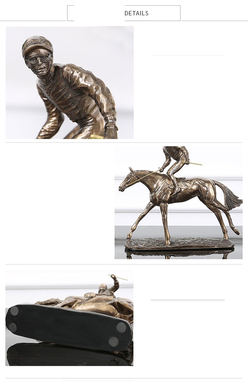 European Resin Horse Racing Decoration Crafts Creative Desktop Ornament Christmas Wedding Gift Creative Figurines