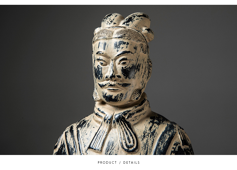 Terracotta Army With Chinese Characteristics Statue Handicraft Resin Decor For Home Sculpture Escultura Home Decor Accessories