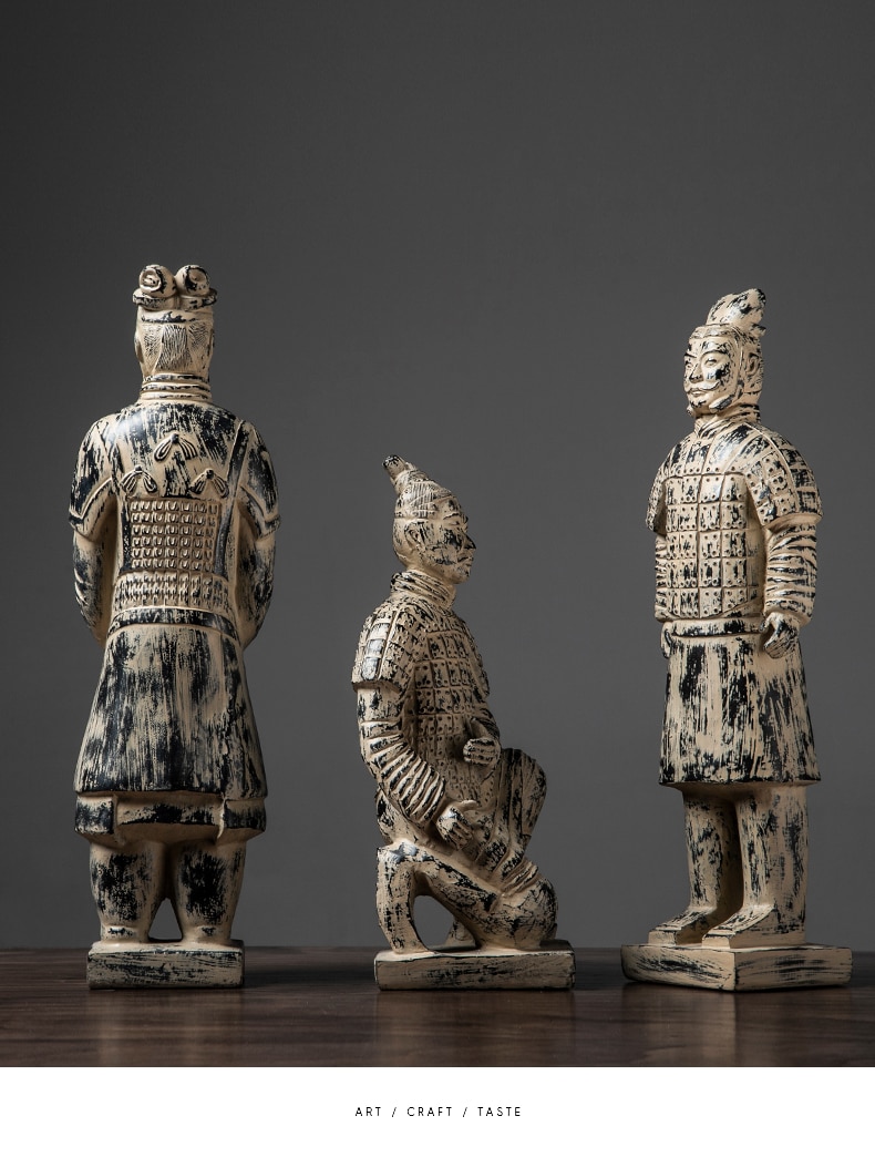 Terracotta Army With Chinese Characteristics Statue Handicraft Resin Decor For Home Sculpture Escultura Home Decor Accessories