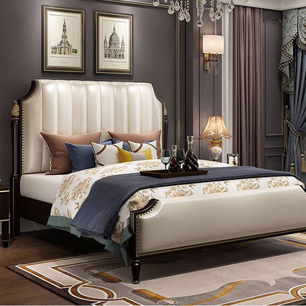 غرفة النوم الايطالية الفاخرة بالتصميم الكلاسيكي مفروشات