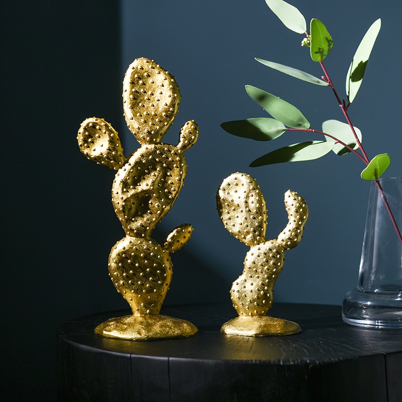 Nordic Style Resin Cactus Ornaments Home Livingroom Bedroom Table Figurines Crafts Office Desktop Plants Furnishing Decoration