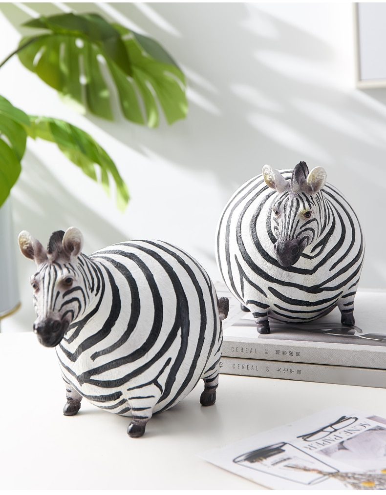 Miniature lovely zebra resin ornaments living children's room home decoration accessories bookshelf bedside table art furnishing