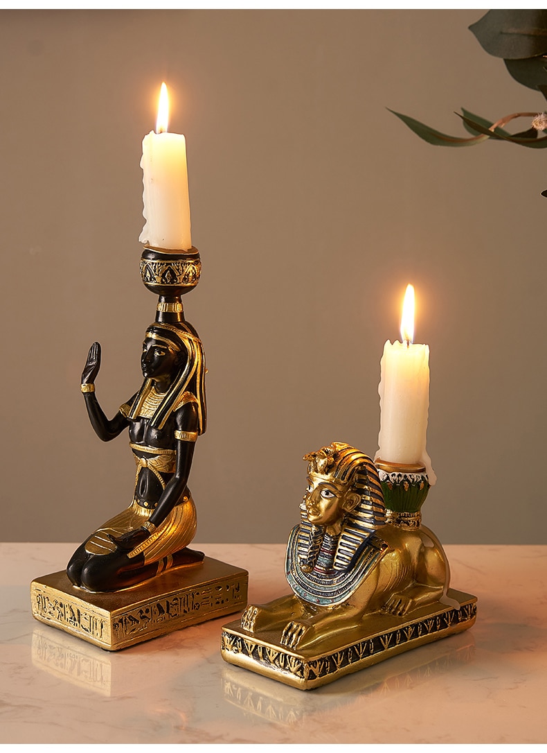 Creative Resin CandleSticks Home Decoration Classic African Style Table Candle Holder Romantic Living Room Decorative Accessorie