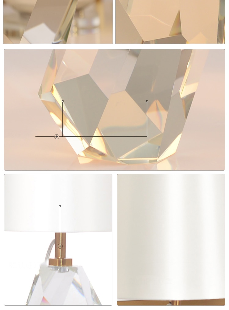 Modern Art Decor Stacked Crystal Ball Table Lamps For Bedroom Bedside Lamp Cracked Texture Glass Desk Lights abajur para quarto