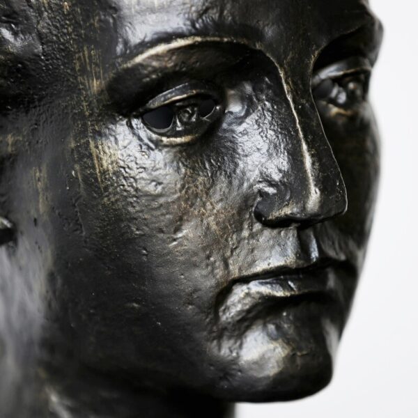 تمثال رأس انسان اليونان القديم الاسود اكسسوارات منزلية
