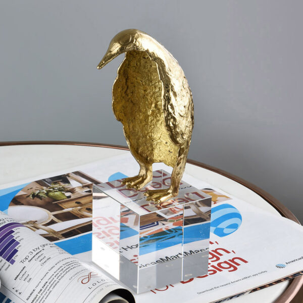 اكسسوار تمثال طائر الكيوي الذهبي اكسسوارات منزلية