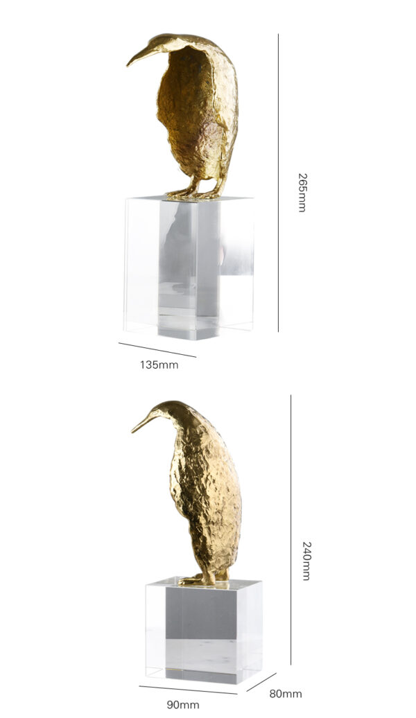 اكسسوار تمثال طائر الكيوي الذهبي اكسسوارات منزلية