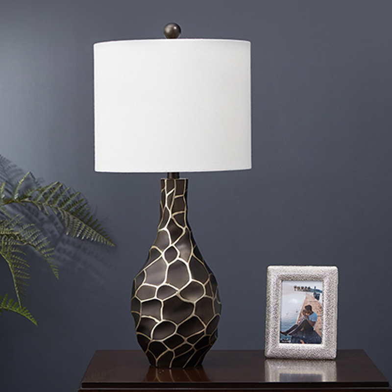 Irregular Geometric Giraffe Streaks Texture Resin Table Lamp Modern Living Room Bedroom Bedside Decor Table Lamp lampe de chevet