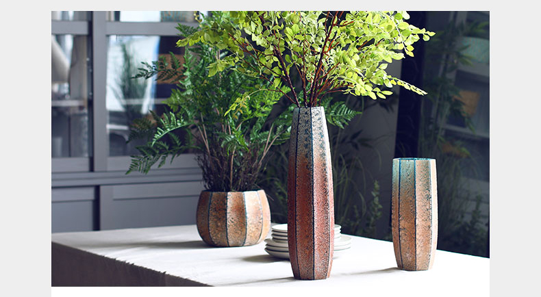 Geometric Polygon Glass Vase Artificial Flower Home Crafts Figurine Decoration Living Room Desktop Flower Pot Ornament Vase Art