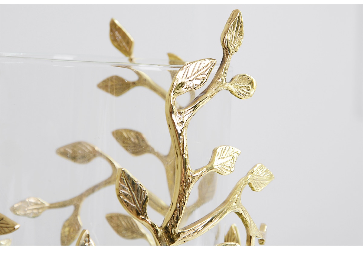 Creative Golden Brass Tree Branch Vase Luxtry Glass Vase Decoration Home Living Room Dining Table Flower Arrangement Vase