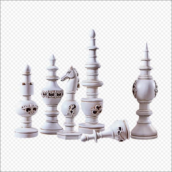 تماثيل احجار الشطرنج مرصعة بالحلي ديكور و اكسسوارات