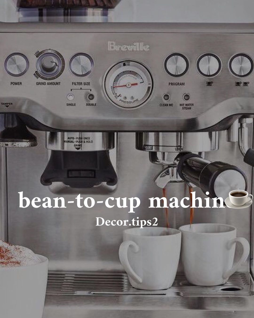 .
‏5- bean-to-cup machine : ‏مكينة ( SAGE او Breville ) تعتبر مكينة احترافية منا