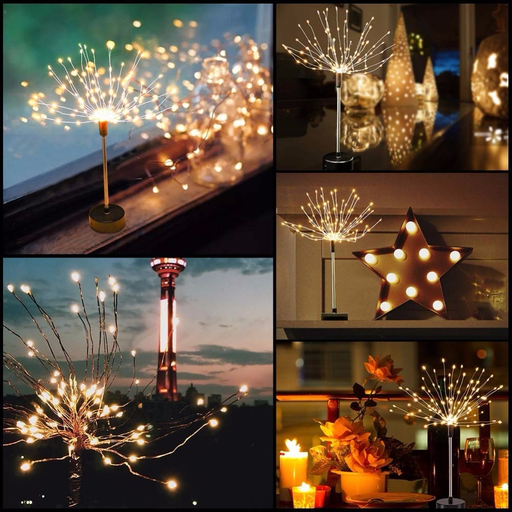 LED Fairy Table Lamp - Adjustable Feather Desk Light Warm White Table Lamp Night Light for Home Decor