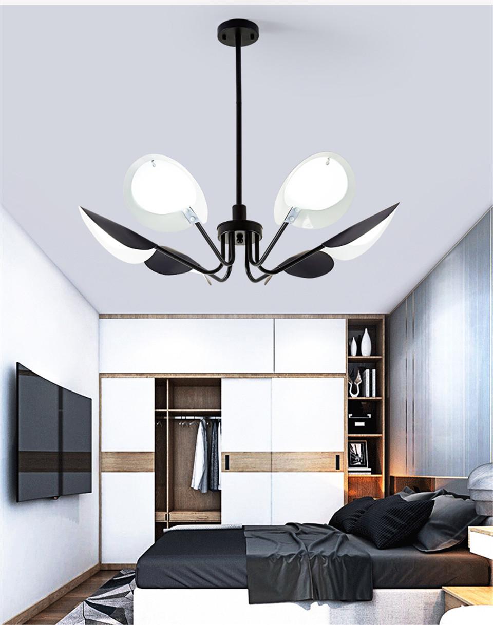 Modern Metal Pendant Lights Living Dining Room Bedside Bedroom Loft black Hanging Lamp kitchen Lighting creative pendant lamp