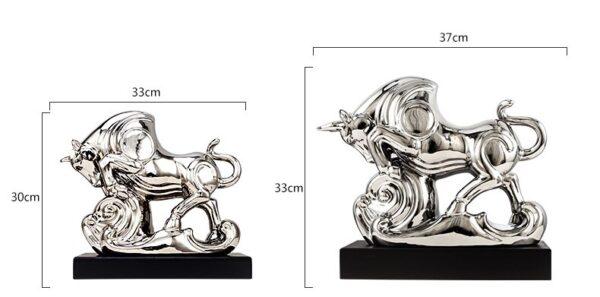 تمثال الثور الفضي الفاخر اكسسوارات اكسسوارات منزلية