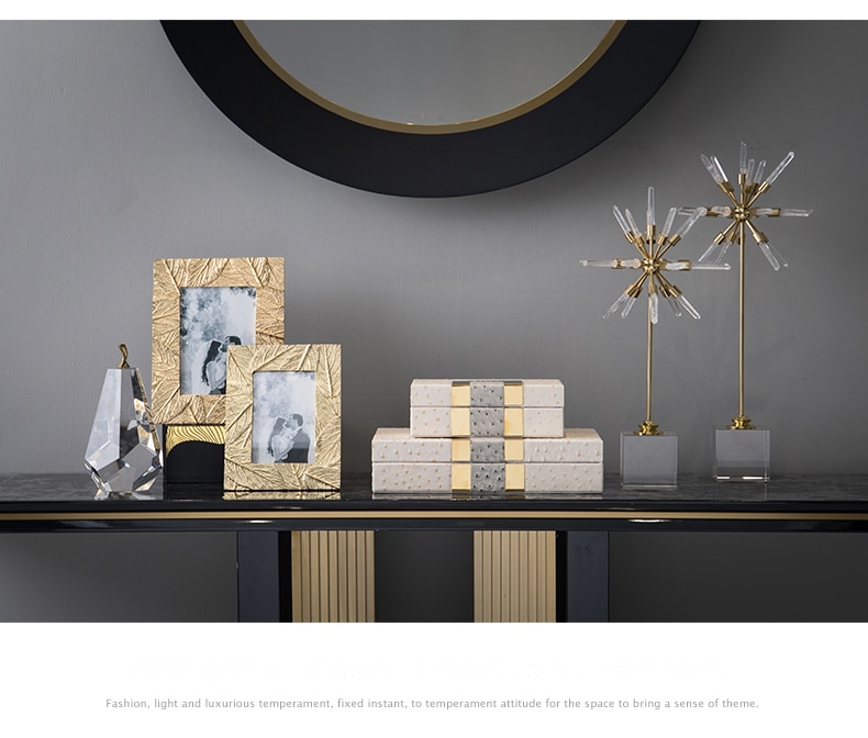 Geometric Pear Banana Apple Figurines For Home Living Room Office Desktop Decor Accessories Modern Crystal Wedding Birthday Gift
