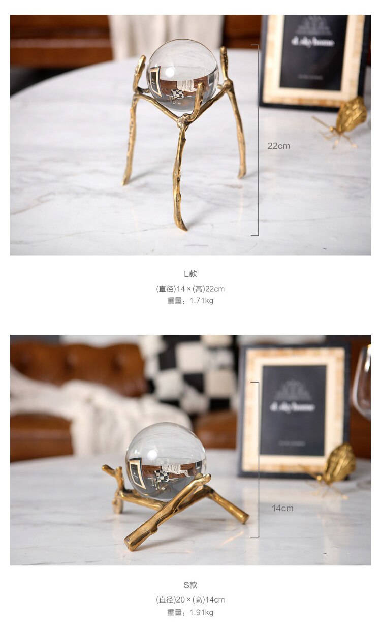 American Crystal Glass Ball Natural Creative Gifts Desk Decoration Home Christmas Gifts Figurines Ornaments