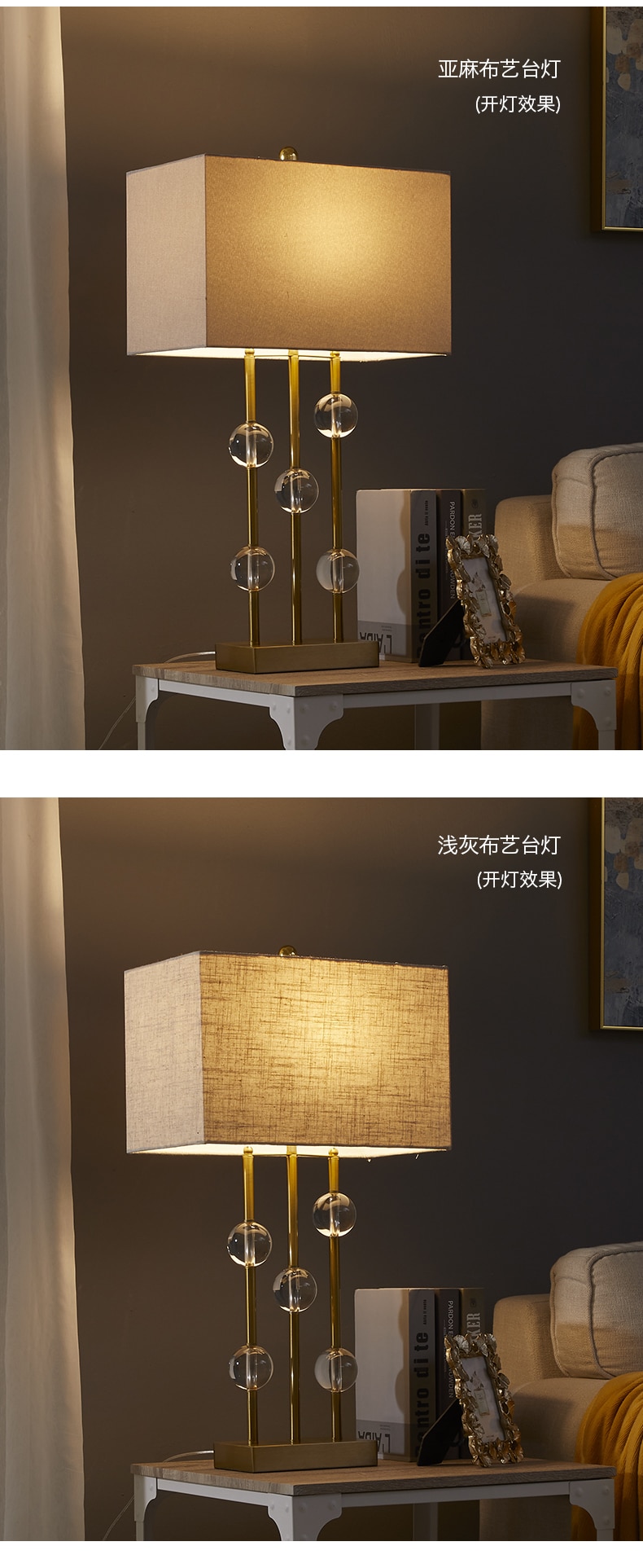 Creative Metal Pillars Combined With Crystal Balls Table Lamp For Living Room Bedroom Bedside Decorative Art Lighting Lamp