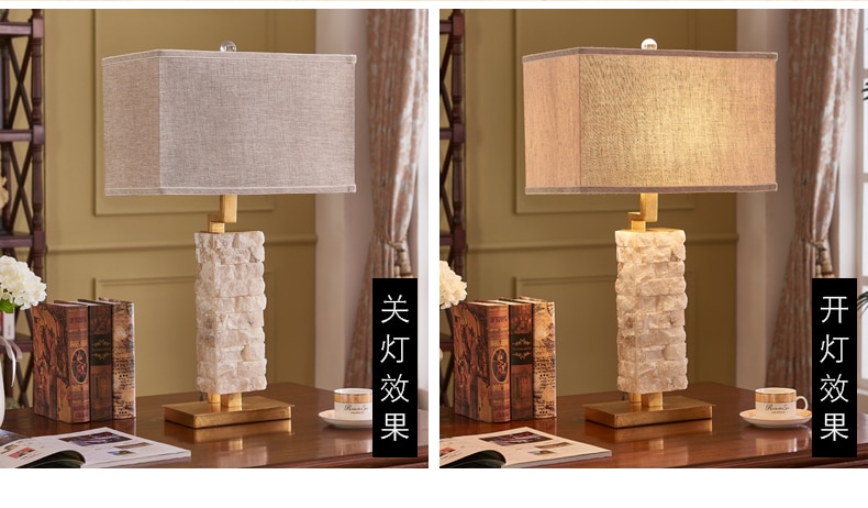 Modern Table Lamps for Bedroom Stacked White Marble Desk Light Beside Lamp for Living Room Indoor Lighting Fixture Home Decor
