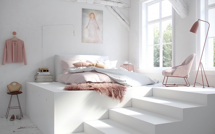تصميم غرفة نوم مع أثاث أبيض - صورة 2