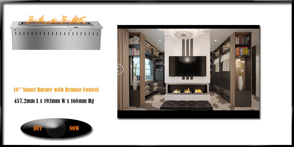 Inno living fire 36 inch electric fireplace insert with remote control