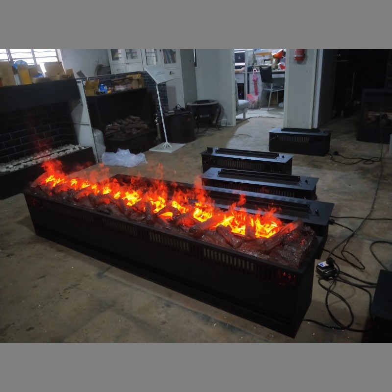 free shipping china 3D water vapor electric fireplace with fake wood or pebbles or panel