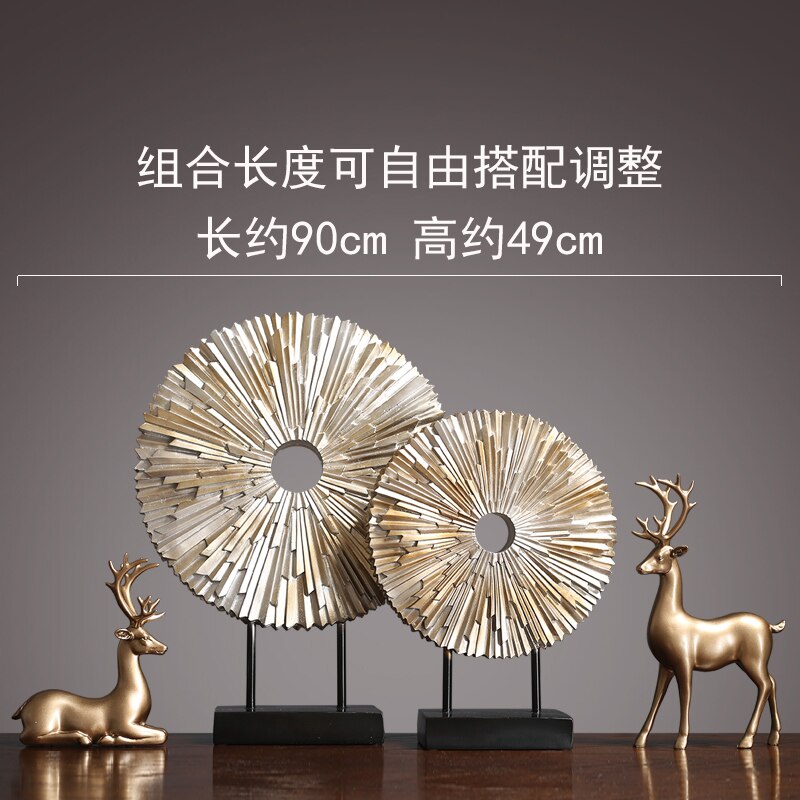 Home accessories deer decorations living room entrance TV cabinet wine cabinet decorations modern soft outfit light luxury craft