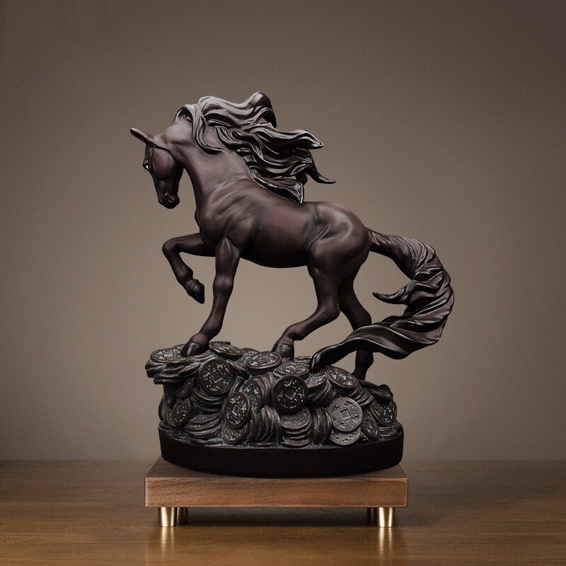 [MGT]Resin Horse Art Statue Sculpture Home Decoration Accessories Modern Living Room Bedroom Ornaments Gifts Animal Statues
