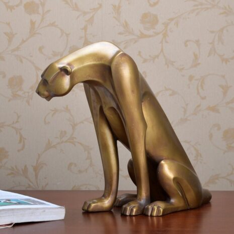 تمثال فهد الخليج الذهبي اكسسوارات منزلية
