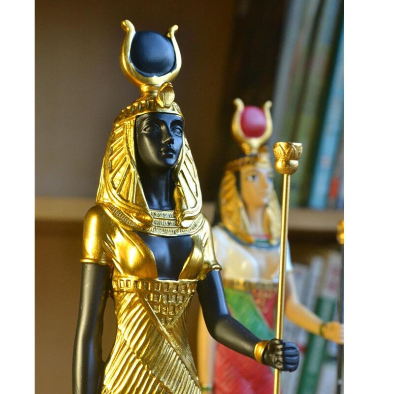 [MGT] Modern Simple Standing Posture Egyptian Goddess Tutankhamun Resin Statue Creative Living Room Egypt Craftwork Decoration