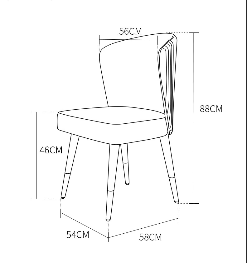 Light luxury post-modern solid wood dining chair Fan chair American-style sales office to discuss chair Nordic simple coffee sho