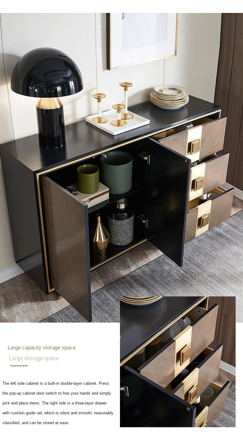 Light luxury dining table sideboard TV cabinet storage entrance hall cabinet console table