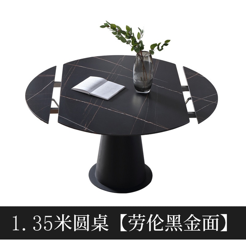 marble dining table imported rock plate folding round dining table multifunctional square and round dining table