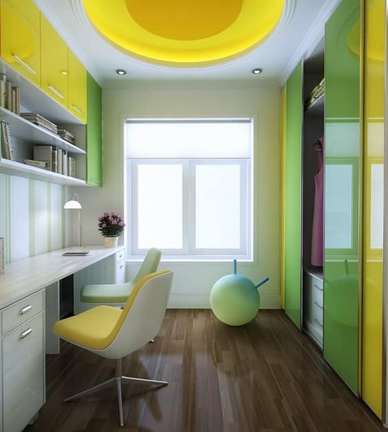 Arranging and designing small and narrow children's rooms