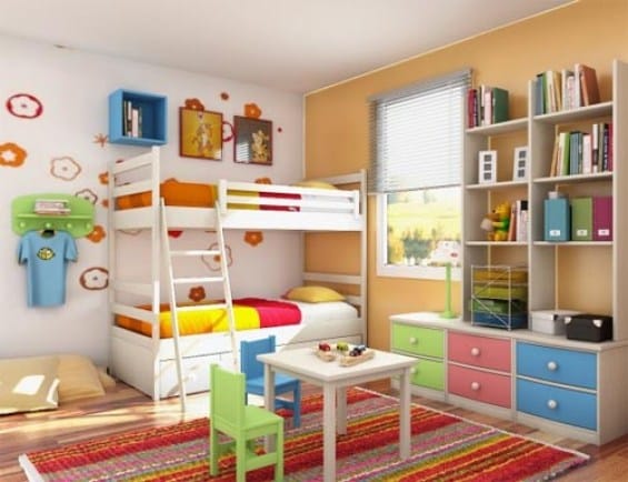 Arranging and designing small and narrow children's rooms
